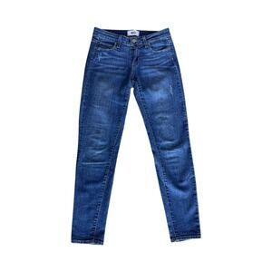Paige Jeans Verdugo Ankle Size 24 Blue Lightly Distressed Stretch Excellent Cond